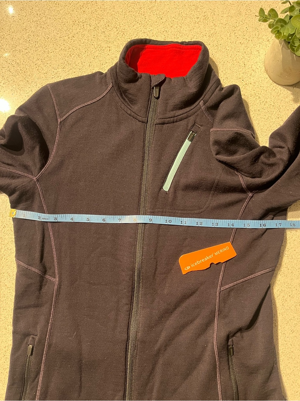 Icebreaker Sz S Women’s Zip Fleece Merino Wool in Plum Purple - Picture 12 of 15